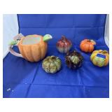 6 Pcs - Fruit/Veg Themed Dï¿½cor - Pumpkin Pot