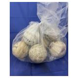 Bag of Assorted Vintage Softballs