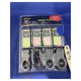 4 Pc Ratchet Strap Tie Down 1"x15