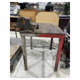 Wood Topped Metal Work Bench w/3-1/2" Vise