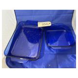 2 - Anchor Hocking & Pyrex Blue Dishes
