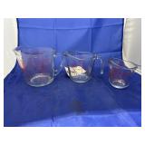 3 - Anchor Hocking Glass Measuring Cups