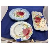 6 Pcs - Pioneer Woman Plates & Serving Tray