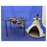2 Pcs - Teepee Candle Light & Metal Leaf Stand