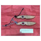 2 - Mini Hunting Knives in boxes