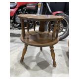 2-Tiered Round Wooden Table 18"Dia x 24"H