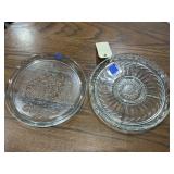 2 Pcs - Glass Divided Serving Tray & Tray