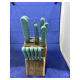 Pioneer Woman Knife Block w/Knives