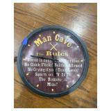 Man Cave Battery Op Wall Clock
