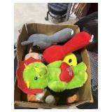 Box of Assorted Plush Toys