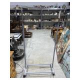 Rolling Metal Clothes Rack