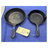 2 Pcs - Griswold 4" Iron Skillet & Cast Iron Skil