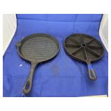 Cast Iron Griddle Pan & Divided Cornbread Pan