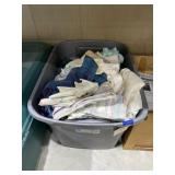 Plastic Bin w/Place Settings - Bed Linens & More