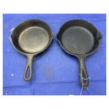 2 - Griswold 3" Cast Iron Skillets