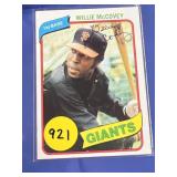 1980 TOPPS HOF WILLIE MCCOVEY CARD
