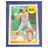 1983 TOPPS HOF JOHNNY BENCH CARD