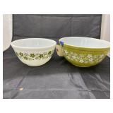 2 - Crazy Daisy Pyrex Mixing Bowls