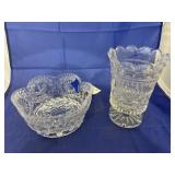 Hoffbauer Crystal Bowl & Compote