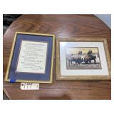 2 Pcs - Framed/Matted Wall Dï¿½cor - Calligraphy