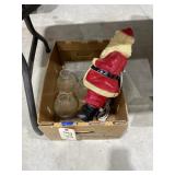 Small Santa Blow Mold 18" H - Clear Glass Light