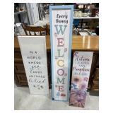 3 Pcs - Wood/Canvas Wall Dï¿½cor