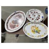 Plastic Holiday Themed Serving Platters