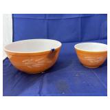 2 - Pyrex Mixing Bowls Autumn Harvest