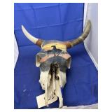 Painted Cow Skull