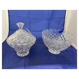 Crystal Candy Dish & Small Punch Bowl