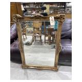 Wooden Gold Framed Mirror 30"x40"H