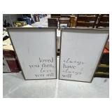2 Pcs - Framed Wall Dï¿½cor 24"x36"