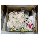 Crochet Table Cover - Bud Vases -Canister w/Lid
