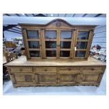 2 Pc Western Style Cabinet w/Hutch