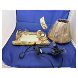 2 Pcs - Native American Pic Frame & Lamp Shade
