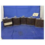 5 - Chrome/Leather Whisky Flasks