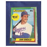 ROOKIE CARD 1990 TOPPS JUAN GONZALEZ