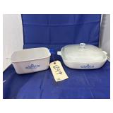 2 Pcs - Blue Cornflower Corningware Dishes