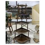 5-Tired Wood Corner Shelf 18"L x 18"W x 48"H