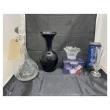 4 Pcs - Crystal Vase - Candle Votive - Black Vase