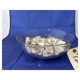 Glass Bowl w/Seashells