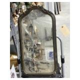 Wood Framed Mirror 13"x26"