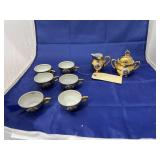 6 Teacups - Sugar - Creamer
