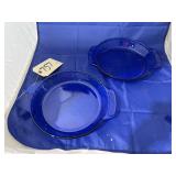 2 - Anchor Hocking Blue Pie Plates