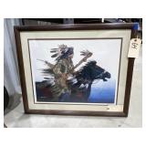 Framed/Matted "Native American War Paint"