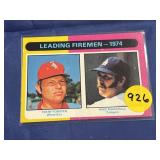 HIGH GRADE VINTAGE 1975 TOPPS LEADING FIREMEN