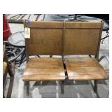 Slat Folding Chair Loveseat
