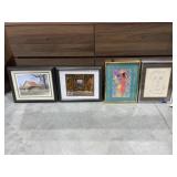 4 Pcs- Framed Wall Art 13"x16"