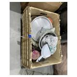 Plastic Tote w/Metal Mixing Bowls - Punch Bowls -