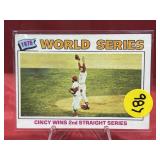 1977 TOPPS REDS WIN 2ND WORLD SERIES CARD